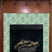 Keramik Tile mit grünen und weißen Blätter Fliese