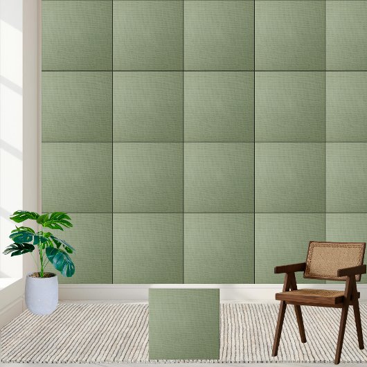 Keramik-Tile mit hellgrünem Woven Burlap Fliese