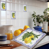 Keramik Tile mit Lemons Blue Toile Fliese