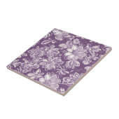 Keramik Tile mit Lila Blumenmuster Fliese (Seite)