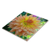 KERAMIK TILE MIT PEACH-FARBIERTEM DAHLIA FLIESE (Seite)