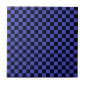 Keramik Tile mit schwarzem Karo Fliese (Vorderseite)