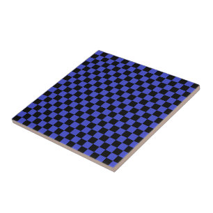 Keramik Tile mit schwarzem Karo Fliese
