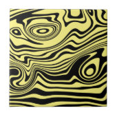 Keramik-Tile mit schwarzen Gelbwaden - Farben ausw Fliese (Vorderseite)