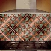 Keramik Tile mit vier Ahorn-Blätter Fliese