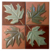 Keramik Tile mit vier Ahorn-Blätter Fliese (Vorderseite)
