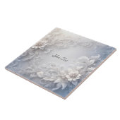 Keramik Tile mit weißer Blüte Geblüht Fliese (Seite)