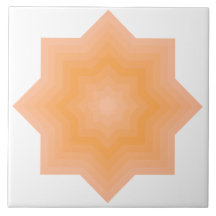 Keramik-Tile mit zartem Peach Blazing Orange Stars