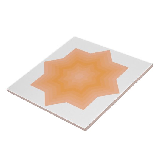 Keramik-Tile mit zartem Peach Blazing Orange Stars Fliese (Seite)