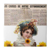 Keramik Tile Paris France Newspapier Fliese (Vorderseite)