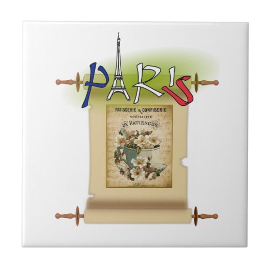 Keramik Tile Paris Frankreich Fliese (Vorderseite)