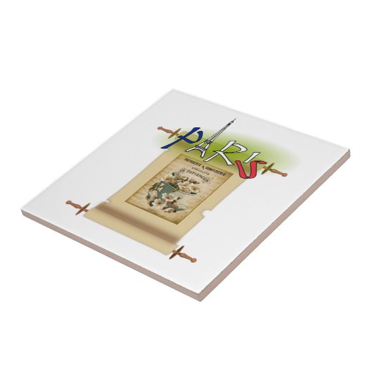 Keramik Tile Paris Frankreich Fliese (Seite)