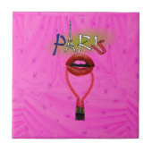Keramik Tile Paris Frankreich Lipstick Fliese (Vorderseite)