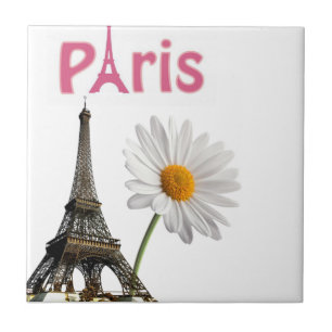 Keramik Tile Paris Frankreich White Daisy Fliese