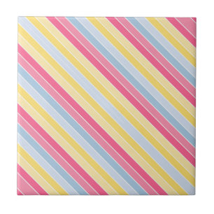 Keramik Tile Pastel Strip Fliese