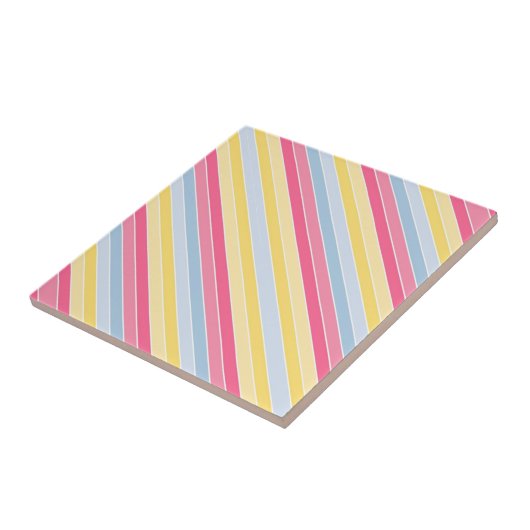 Keramik Tile Pastel Strip Fliese (Seite)