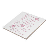 Keramik Tile Pink Hearts Liebe Fliese (Seite)