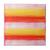 Keramik Tile Pink Orange Gelb Fliese (Vorderseite)
