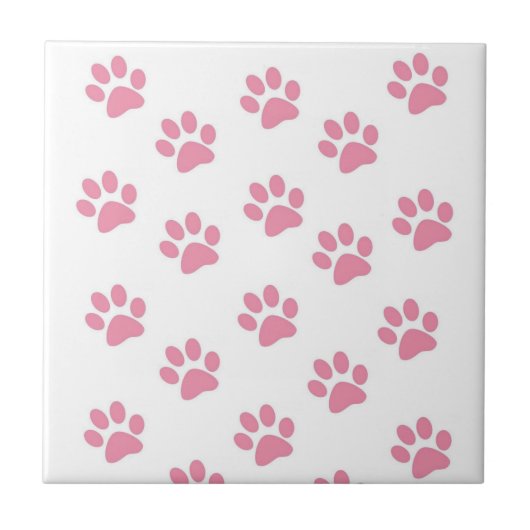 Keramik Tile Pink Paws Tierheim Katzen Hunde Fliese (Vorderseite)