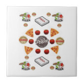 Keramik Tile Pizza Fliese (Vorderseite)