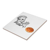 Keramik Tile Pizza Man Fliese (Seite)