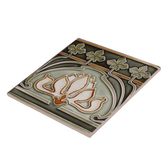 Keramik Tile - Replik Jugendstil-Grenze Fliese (Seite)