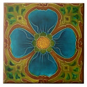 Keramik Tile - Reproduktion Jugendstil Fliese (Vorderseite)