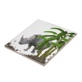 Keramik Tile Rhinoceros Fliese (Seite)
