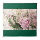 Keramik Tile Rosa Rose Floral Fliese (Vorderseite)