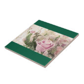 Keramik Tile Rosa Rose Floral Fliese (Seite)