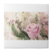 Keramik Tile Rosa Rose Floral Fliese (Vorderseite)