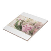 Keramik Tile Rosa Rose Floral Fliese (Seite)