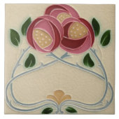 Keramik Tile - Rosa Rosen Fliese (Vorderseite)