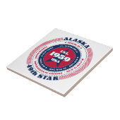 Keramik Tile Rot, Weiß und Blau Alaska Fliese (Seite)