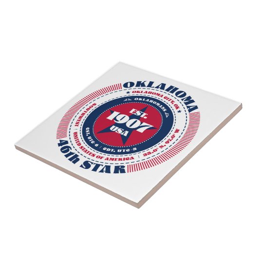 Keramik Tile Rot, Weiß und Blau Fliese (Seite)