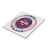 Keramik Tile Rot, Weiß und Blau Florida Fliese (Seite)