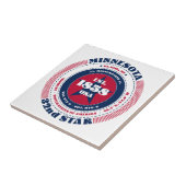 Keramik Tile Rot, Weiß und Blau Minnesota Fliese (Seite)