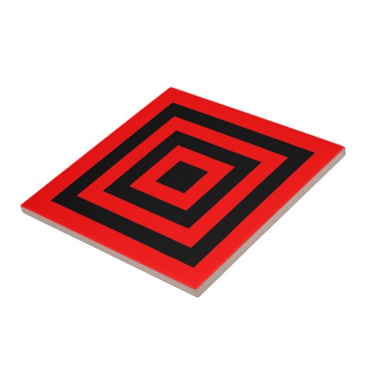 Keramik TILE - ROTE SCHWARZE PLÄTZE Fliese (Seite)