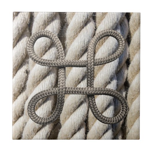 Keramik Tile Rustic Rope Nature Country Fliese (Vorderseite)
