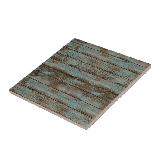 Keramik Tile Rustic Wood Blue Fliese (Seite)