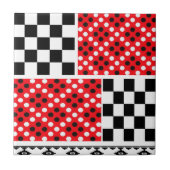 Keramik Tile Rustikal Rot Abstrakt Fliese (Vorderseite)