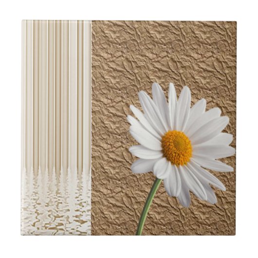 Keramik Tile Rustikale Beige Blume Blumenkohl Fliese (Vorderseite)