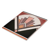 Keramik Tile - Sangria Art Deco Fan Design Fliese (Seite)