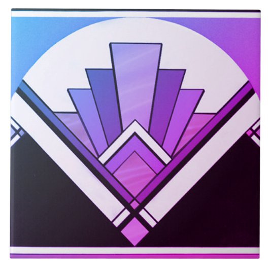 Keramik Tile - Sangria Art Deco Ventilator Design  Fliese (Vorderseite)