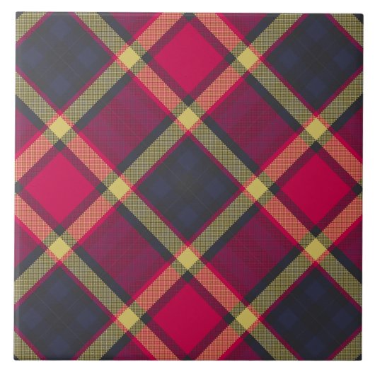 Keramik Tile - Schottischer Tartan Fliese (Vorderseite)
