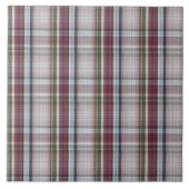 Keramik Tile - Scottish Tartan Red Blue Green Fliese (Vorderseite)