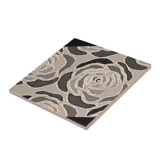 Keramik Tile Sepia Leopard Muster Fliese (Seite)