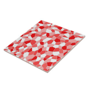 Keramik Tile - Shades of Red Mosaic Fliese