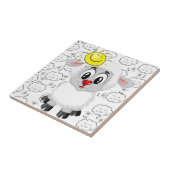 Keramik Tile Sheep Sun Wolken Fliese (Seite)