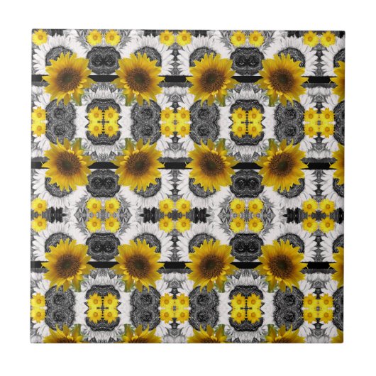 Keramik Tile Sonnenblume Fliese (Vorderseite)